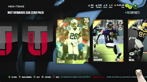 Madden Ultimate Team Sub Zero Reward Pack Opening Xbox One