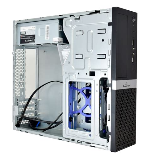 POWERTECH PC Case PT 1099 με 250W PSU Micro ATX 356x102x338mm μαύρο