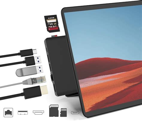 Bawanfa Station D Accueil Surface Pro X Hub Adaptateur De Avec K