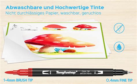 Tongfushop Brush Pen Set Farben Mm Fineliner Mm Filzstifte