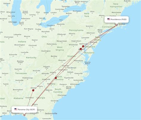 All Flight Routes From Providence To Panama City Pvd To Ecp Flight