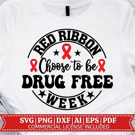 Choose to Be Drug Free Red Ribbon Week SVG No to Drugs Drug Free Svg ...