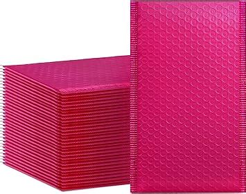 Amazon HBlife 50Pcs Bubble Mailers 4x8 Inches Self Seal Hot Pink