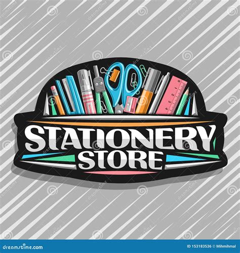 Vector Logo For Stationery Store Stock Vector Illustration Of Marker