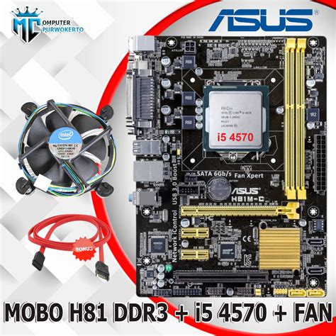 Jual Paket Mainboard Mobo H81 Asus Dengan I5 4570 FAN Shopee Indonesia