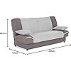 Mobilier Deco CANAPÉ CLIC CLAC Gris Convertible Alton Amazon fr