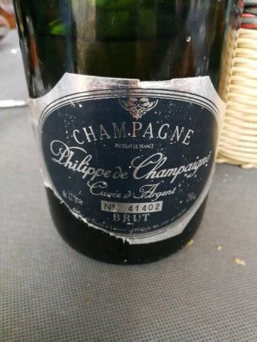 Philippe De Champaigne Cuvée d Argent Brut Champagne Vivino US