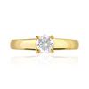 Bague Solitaire Or 750 Jaune Diamant 50 100e De Carat MATY