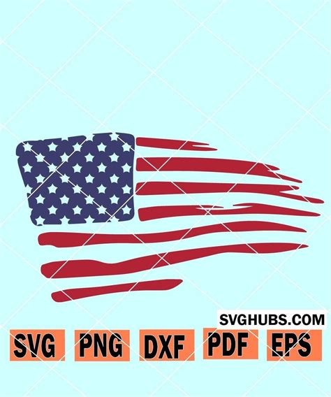 Grunge Flag Svg Flag Svg United States Flag Svg Distressed American Flag Svg