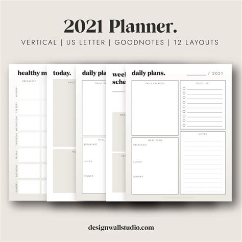 2021 Yearly Planner Printable Insert (US Letter size) – Free Download ...