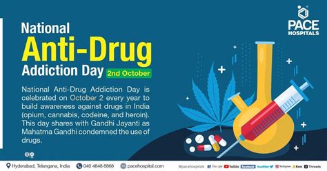 National Anti Drug Addiction Day 2 Oct 2023 Importance History