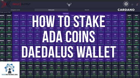 How To Stake Your Cardano Ada Coins Daedalus Wallet Tutorial Node