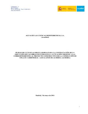 Completable En línea pliego de clusulas reguladoras para la contratacin