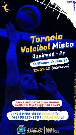 Hoje tem Torneio de Voleibol Misto em Guairaçá Avelar Esportes