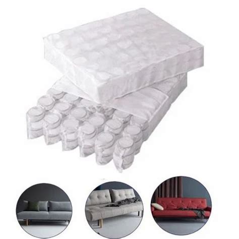 Comforto White Pocket Spring Sofa Cushion, Size: 21" X 21",18" X 18" at ...