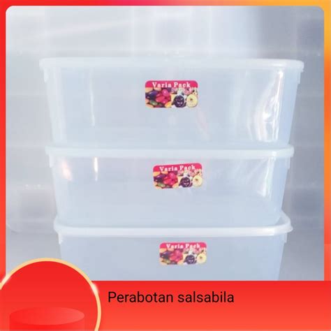 Jual Bok Kotak Wadah Penyimpanan Makanan Toples Plastik Segi Varia Pack