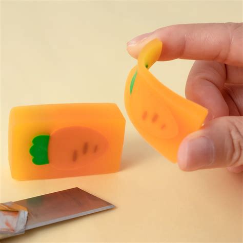 Mohamm 1pc Kawaii Cute Carrot Eraser Student Stati Grandado