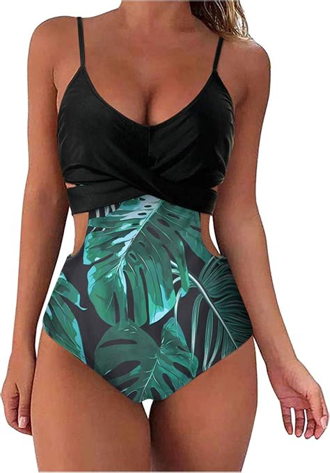 Badeanzug Damen Sport Bikini Damen Sexy Extrem High Waist Wrap Bikini