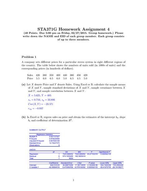 Seminar Assignments Homework Assignment 4 Questions Answers