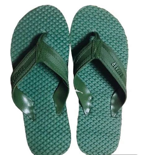 Rubber Daily Wear Gents Fashion Slippers Hawai Slipper Green At Rs 65