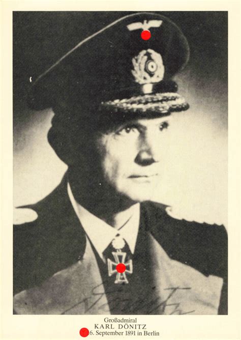 Deutschland nach 1945 Großadmiral Karl Dönitz Nchkriegskarte mit Un