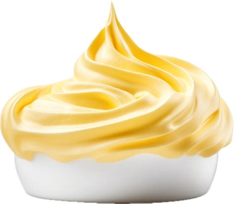 Yellow Whipped Cream Png With AI Generated 34339034 PNG