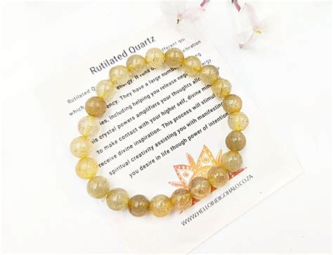 Rutilated Quartz Bangle Mm Hello Indigo Halo