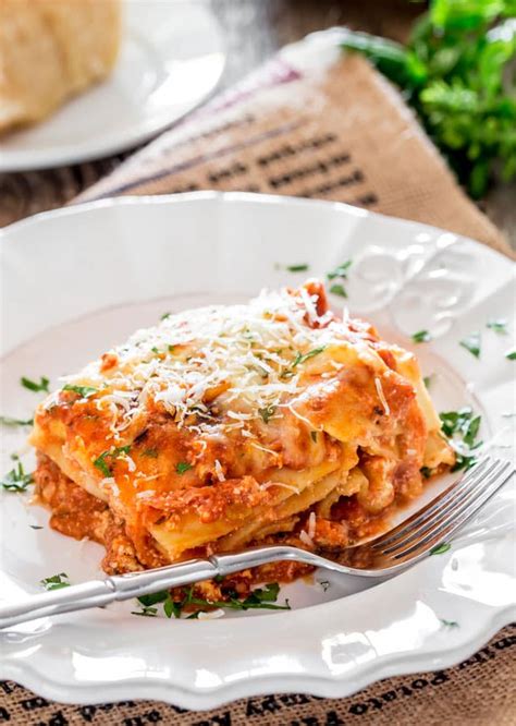 Italienischer Klassiker Selbstgemachte Lasagne Bolognese