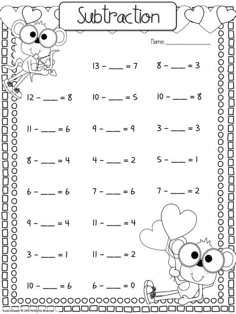 Missing Numbers Addition And Subtraction