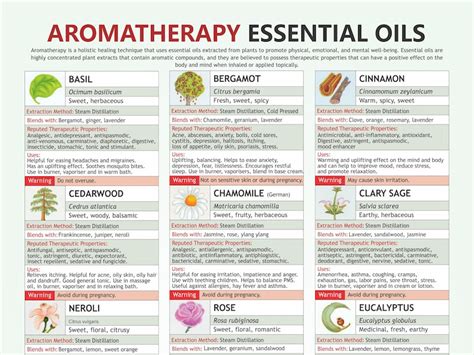 Aromatherapy Essential Oil Chart Digital Download Pdf Essential Oil