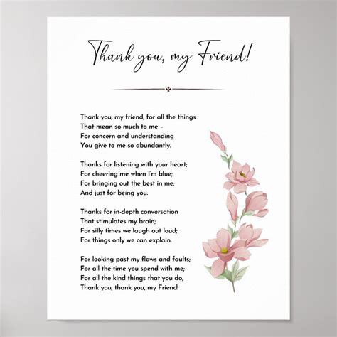 Friend poem, True best friend gift quote Poster | Zazzle | Gift quotes, Quote posters, Friend poems