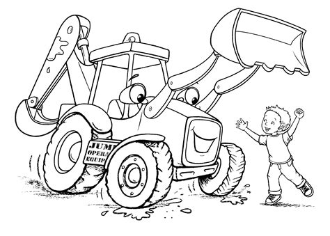 Backhoe Coloring Sheet