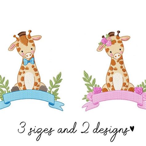 Baby Giraffe Embroidery Design - Etsy