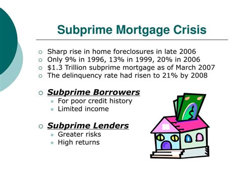 Ppt U S Subprime Mortgage Crisis Powerpoint Presentation Free