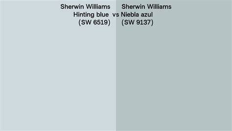 Sherwin Williams Hinting Blue Vs Niebla Azul Side By Side Comparison