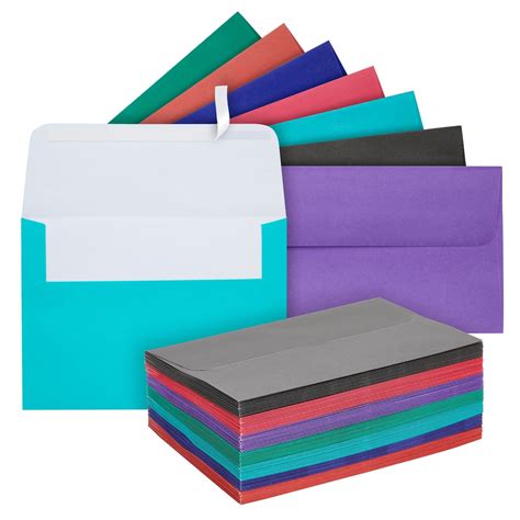 100 Pack Colored 4x6 Envelopes for Invitations, Birthday Cards, Wedding ...