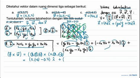 Diketahui Vektor Dalam Ruang Dimensi Tiga Sebagai Berikut 1357 B