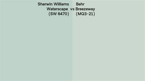 Sherwin Williams Waterscape Sw Vs Behr Breezeway Mq Side