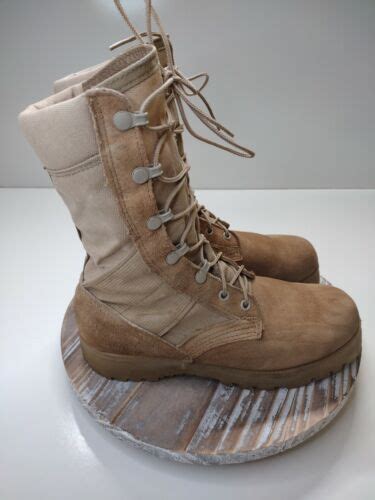 Wellco Us Army Military Hot Weather Combat Boot Tan Desert Made In Usa Sz 6r Ebay