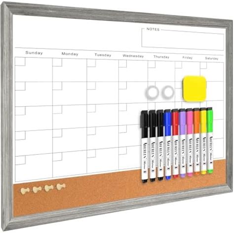 Amazon Monthly Whiteboard Calendar Corkboard For Wall Magnetic