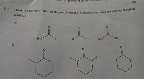 Solved Rank The Compounds In Each Group In Orde