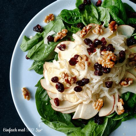 Spinat Salat Mit Apfel Und Fenchel Einfach Mal Einfach Rohkost