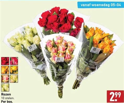 Rozen Stelen Per Bos Aanbieding Bij Aldi