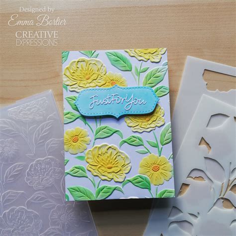 Sue Wilson 3D Embossing Folder Bold Blooms EF3D 069 Craftlines B V