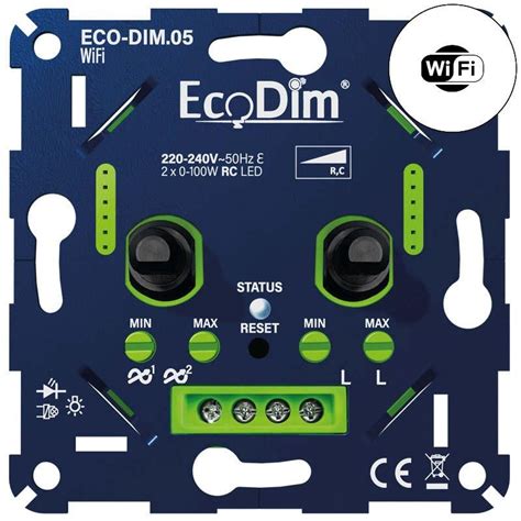 Led Dimmer Duo W Ecodim Fase Afsnijding Wifi