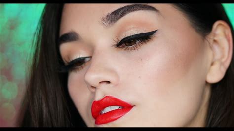 Classic Red Lip💋and Black Liner Makeup Tutorial Youtube