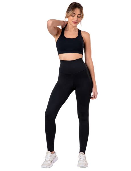 Calza Legging Deportiva Para Dama Graphene Negra Talle M Electroventas