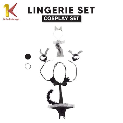 Jual 1K Lingerie Set Cosplay Kucing Seksi Teddy Ada Bando Gelang Kalung