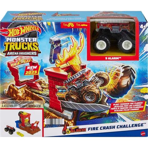 Mattel Hot Wheels Monster Trucks Arena Smashers Color Shifters 5 Alarm Rescue HPN73