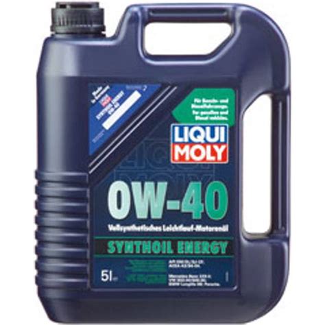 Liqui Moly Synthoil Energy 0W-40 Motorolie 5L • Pris